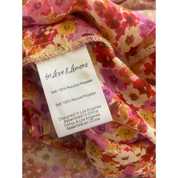 For Love & Lemons Felicia Floral Midi Dress Size Small NWT - Picture 13 of 14